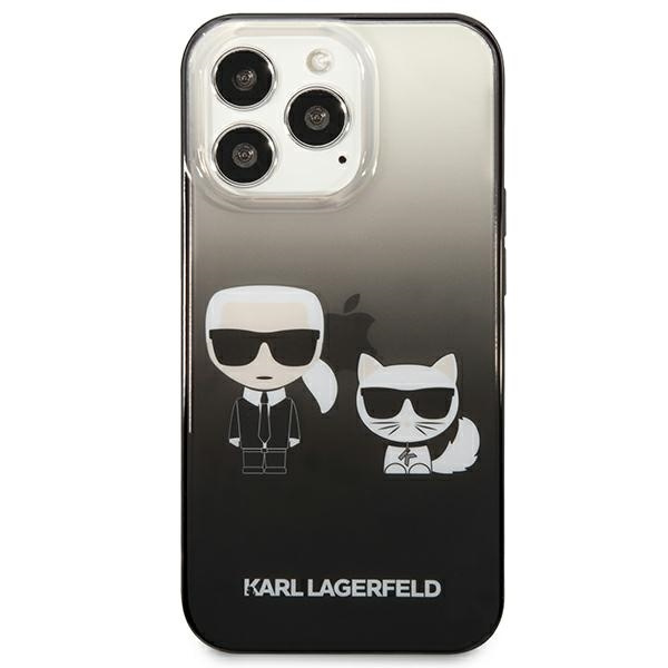 Etui KARL LAGERFELD Apple iPhone 13 Pro Gradient Ikonik Karl & Choupette Czarny Hardcase