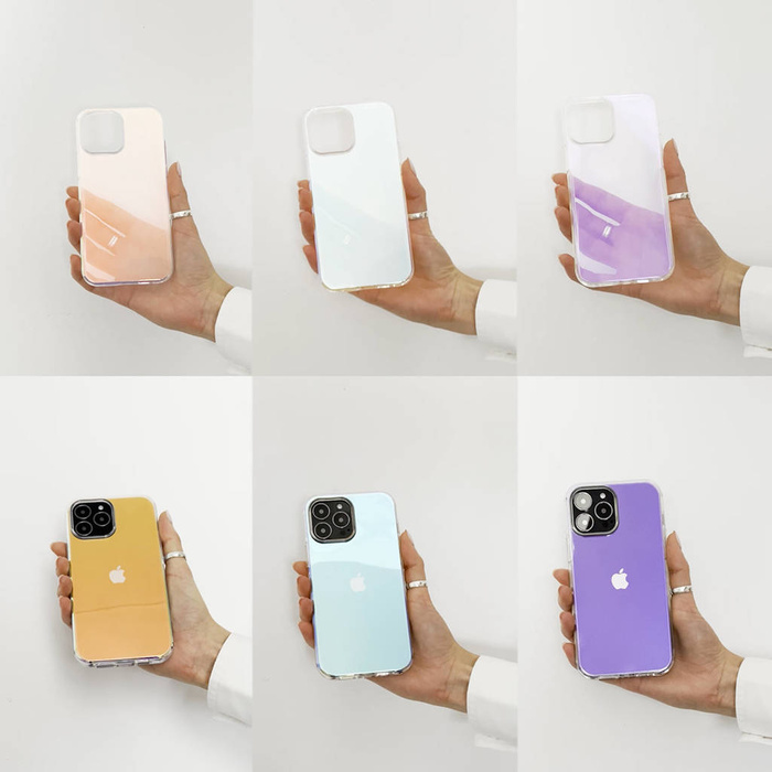 Etui Aurora Case do iPhone 13 żelowy opalizujący pokrowiec fioletowy