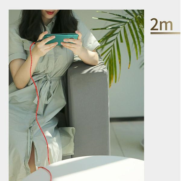 USAMS Kabel pleciony U41 USB-C/USB Fast Charge 2m czerwony/red SJ395USB02 (US-SJ395)