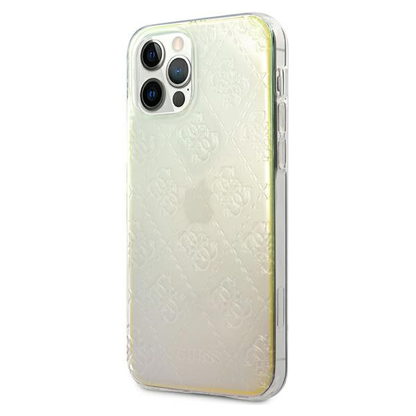Etui GUESS Apple iPhone 12 12 Pro 4G 3D Pattern Collection Opalowy Hardcase