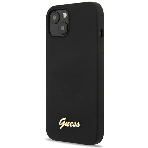 Etui Guess Guhcp13mlslmgbk iPhone 13 6,1" Black/czarny Hardcase Silicone Script Gold Logo Case