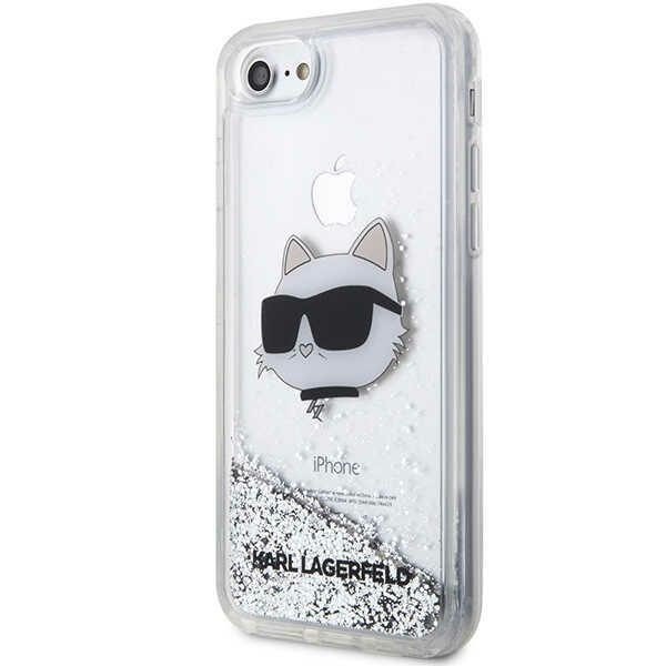 Etui Karl Lagerfeld KLHCI8LNCHCS iPhone 7/8/ SE 2020/2022 srebrny/silver hardcase Glitter Choupette Head Case