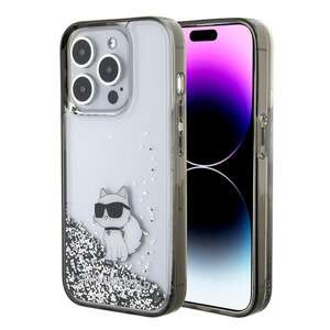 Etui Karl Lagerfeld KLHCP15XLKCNSK iPhone 15 Pro Max 6.7" transparent hardcase Liquid Glitter Choupette Case