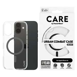 Etui CARE by PanzerGlass Flagship Case iPhone 16 6.1" czarny/black MagSafe 1345
