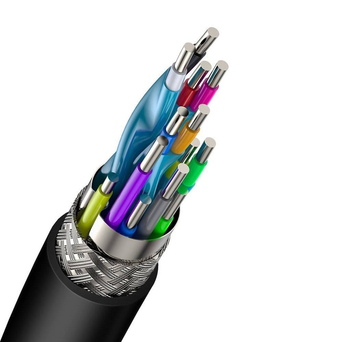 Baseus kabel przewód HDMI 2.0 4K 60 Hz 3D HDR 18 Gbps 1m czarny (CAKGQ-A01)