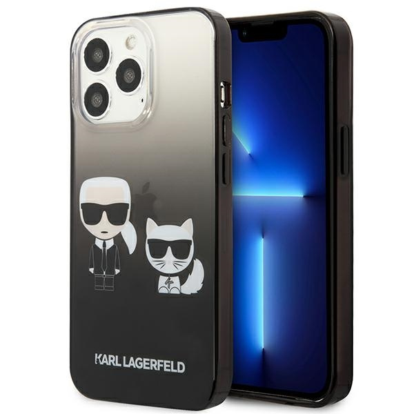 Etui KARL LAGERFELD Apple iPhone 13 Pro Gradient Ikonik Karl & Choupette Czarny Hardcase