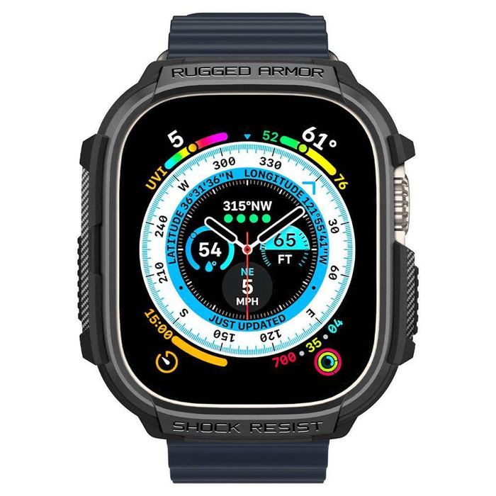 Etui Spigen Rugged Armor Apple Watch Ultra 49mm Ultra 2 Czarne