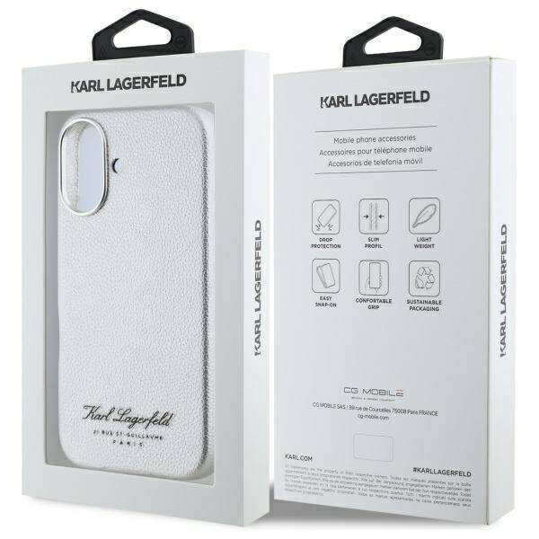 Etui Karl Lagerfeld iPhone 16 6,1" hardcase szary/grey hotel RSG