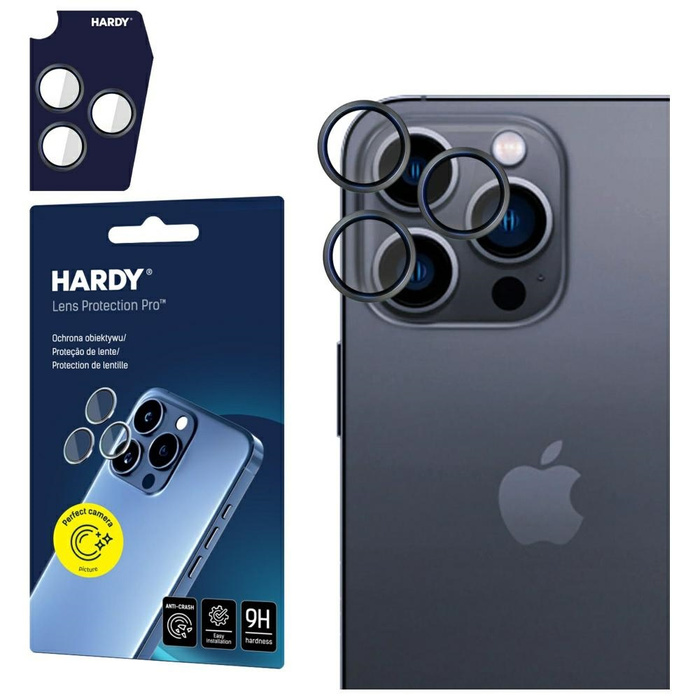 Ochrona na obiektyw aparatu 3MK Lens     Protection Pro do Apple iPhone 16 Pro/16 Pro Max czarny