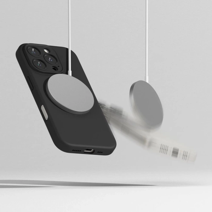 Etui RINGKE SILICONE MAGNETIC MAGSAFE IPHONE 16 PRO BLACK