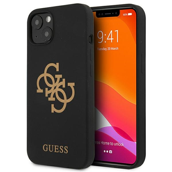 Etui GUESS Apple iPhone 13 Silicone 4G Logo Czarny Hardcase