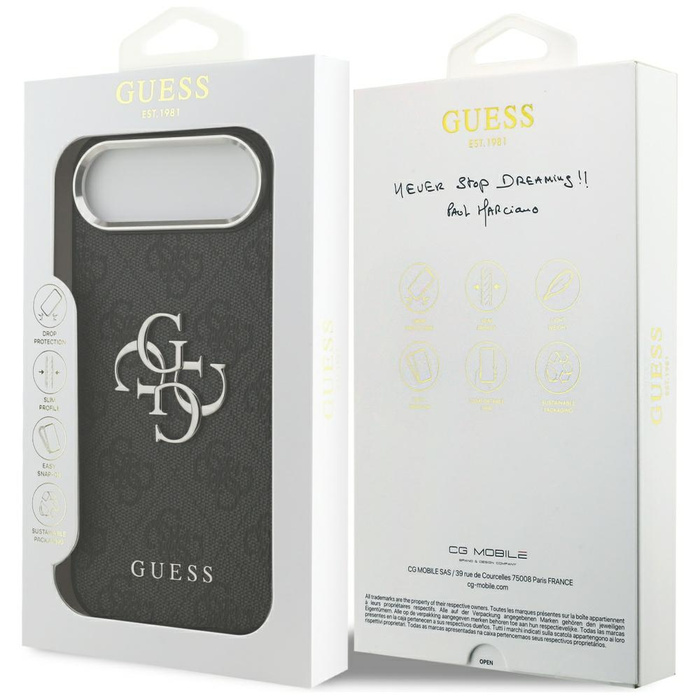 Etui Guess 4G Big 4G Classic Logo do     iPhone 17 Air czarny srebrny