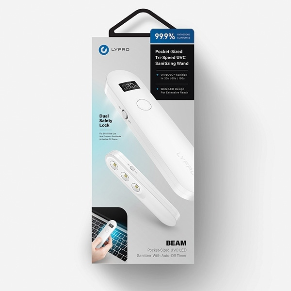 Lampa Dezynfekująca UNIQ LYFRO Beam Mini UV-C Ręczna Sterylizator Biały