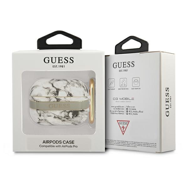 Etui GUESS Apple AirPods Pro Cover Marble Strap Collection Szary Case