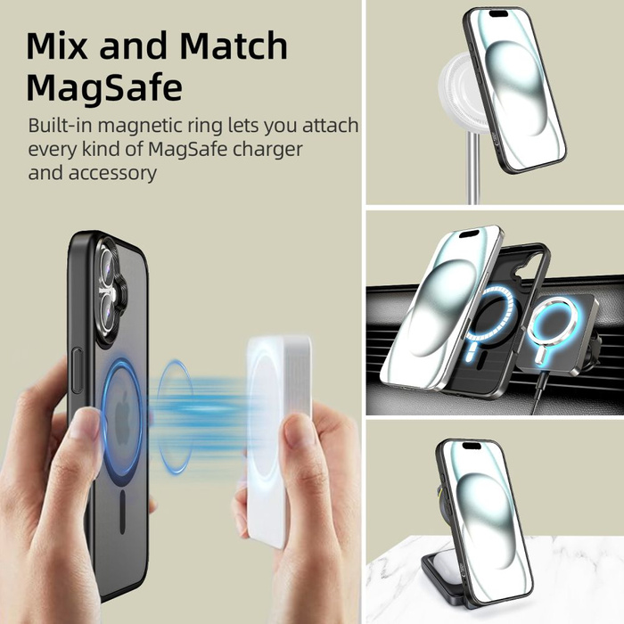 ETUI TECH-PROTECT MAGMAT MAGSAFE IPHONE 16 MATTE BLACK