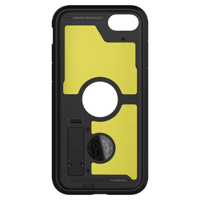 Etui Spigen iPhone Se 2022 2020 Tough Armor Etui Black Czarne Case + Szkło Spigen Glas.tr Slim