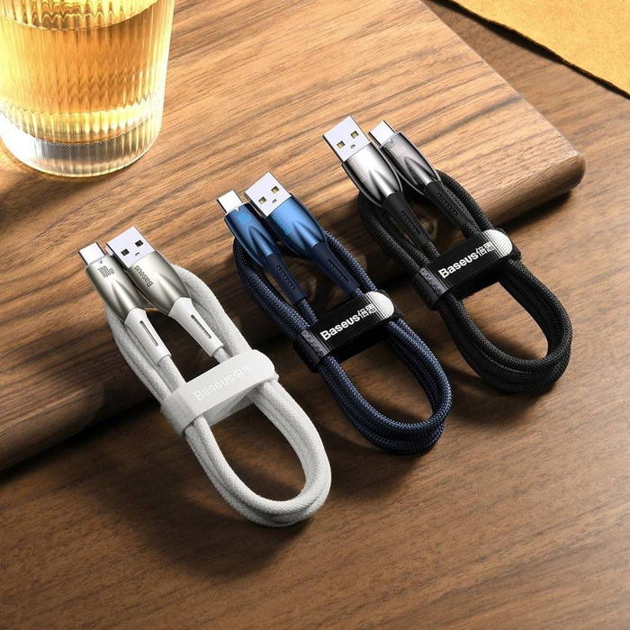 Baseus Glimmer Series kabel do szybkiego ładowania USB-A - USB-C 100W 480Mb/s 6A 2m czarny