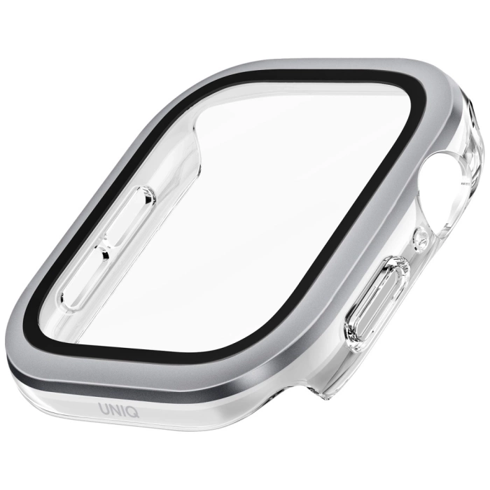 Etui Szkło Hartowane UNIQ Voute do Apple Watch Series 10 46mm srebrny