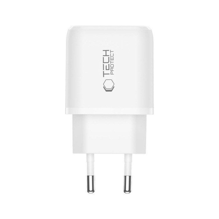 TECH-PROTECT NCA30 2-PORT NETWORK CHARGER PD 30W / QC3.0 WHITE