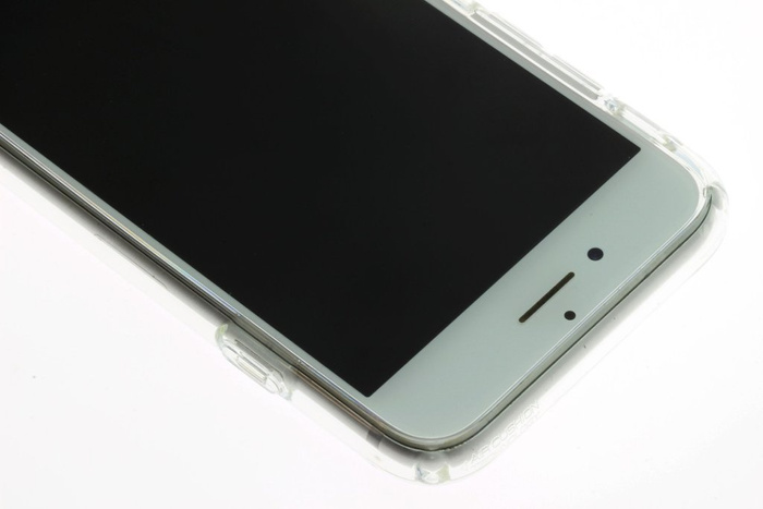 Etui Spigen iPhone SE 2022 2020 7 8 Ultra Hybrid Przezroczyste Clear Przezroczysty + Szkło Spigen Glas.Tr Slim