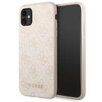 Etui GUESS Apple iPhone 11 4G Metal Gold Logo Różowy Hardcase