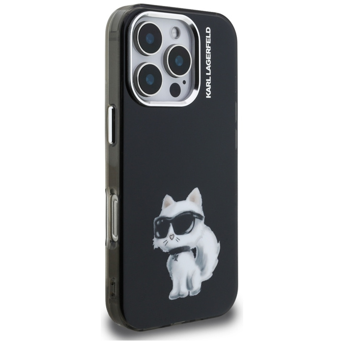 Etui Karl Lagerfeld IML Aquarelle        Choupette & Logo do iPhone 16 Pro Max czarny