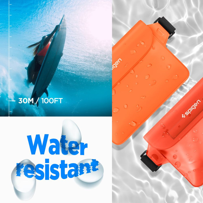Etui Spigen A620 Universal Waterproof Waist Bag 2-pack Sunset Orange Case