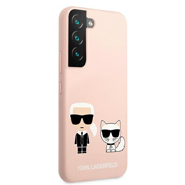Etui KARL LAGERFELD Samsung Galaxy S22 Plus Silicone Ikonik Karl & Choupette Różowy Hardcase