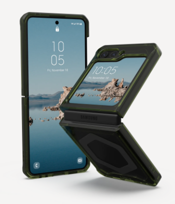 Etui UAG Plyo Pro - obudowa ochronna do Samsung Galaxy Flip 5 z wbudowanym modułem magnetycznym (olive-space grey) Case