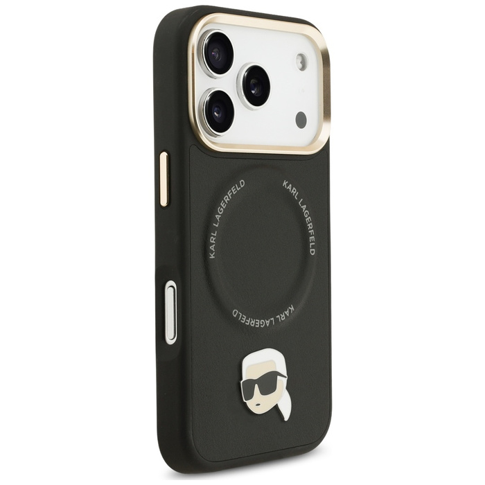 Etui Karl Lagerfeld Big Strap Karl Metal Logo MagSafe do iPhone 17 Pro Max czarny