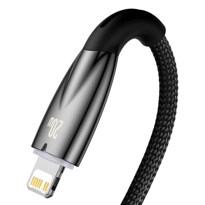 Baseus Glimmer Series kabel z szybkim ładowaniem USB - Lightning 480Mb/s PD 20W 1m czarny