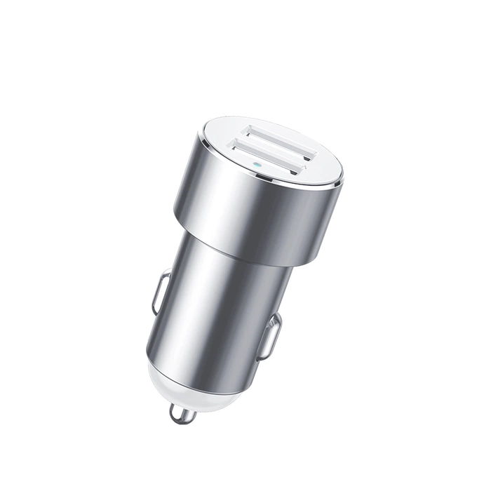 BASEUS adapter gniazda zapalniczki 80W + ładowarka samochodowa 2xUSB 3,1A CRDYQ-0S srebrny