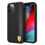 Etui FERRARI Apple iPhone 12 Pro Max On Track Carbon Stripe Czarny Hardcase