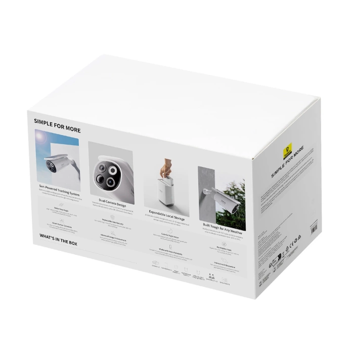 Kamera zewnętrzna Baseus S1 Pro 3K Dual (biała)