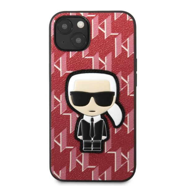 Etui Karl Lagerfeld Klhcp13spmnikpi iPhone 13 Mini 5,4" Hardcase Czerwony/red Monogram Ikonik Patch Case