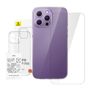 Etui Przeźroczyste etui Baseus iPhone 14 Pro Max + szkło hartowane Case