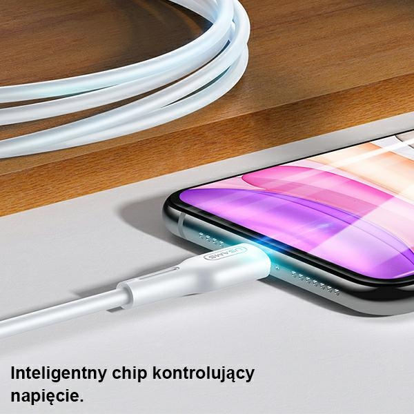 Kabel USAMS USB-C Apple Lightining U43 30W PD 1.2m Biały