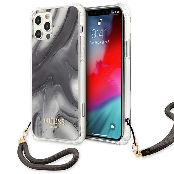 Etui GUESS Apple iPhone 12 Pro Max Marble Collection Szary Hardcase