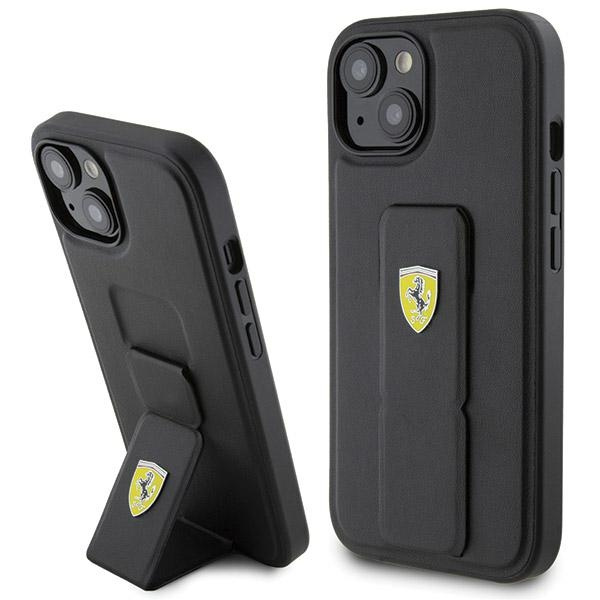 Ferrari Fehcp15sgspsik Iphone 15 6.1" Czarny/black Hardcase Grip Stand