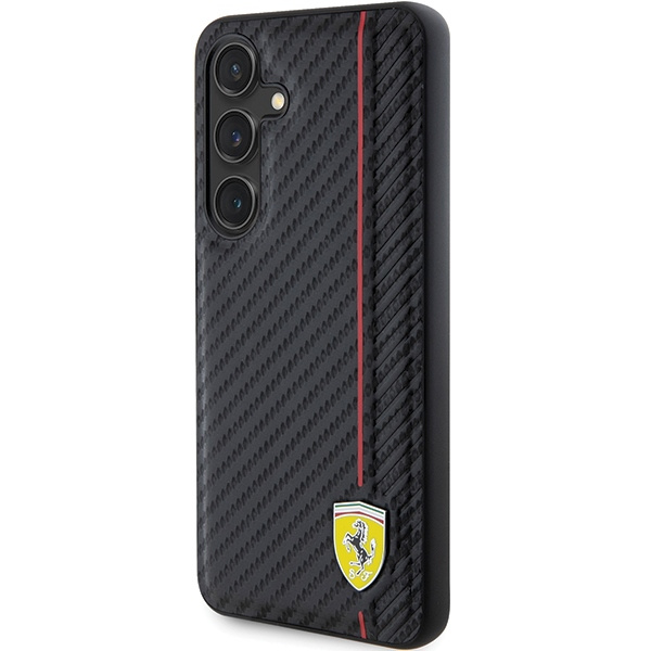 Etui Ferrari FEHCS24MN3DUR Samsung Galaxy S24+ S926 czarny/black hardcase Carbon Printed Line Case