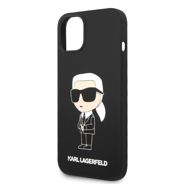Etui KARL LAGERFELD Apple iPhone 14 Plus Silicone Ikonik Czarny Hardcase