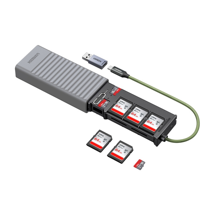 Adapter / Czytnik kart pamięci Ugreen CM856, USB / USB-C, do kart SD i microSD