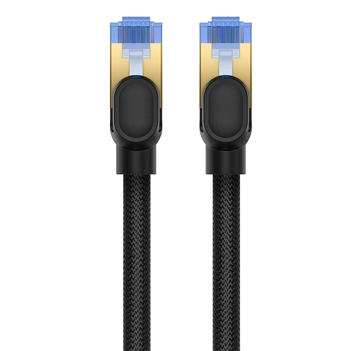 Kabel sieciowy w oplocie kat. 7 Baseus Ethernet RJ45, 10Gbps, 10m (czarny)