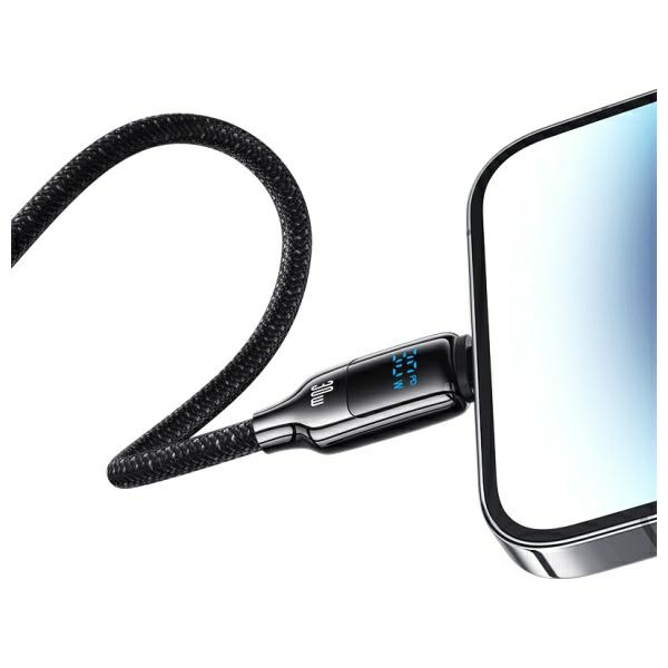 USAMS Kabel USB-C na Lightning 30W 1,2m   Digital Display Zinc Alloy Fast Charging Data Cable HX Series SJ741USB01 (US-SJ741)