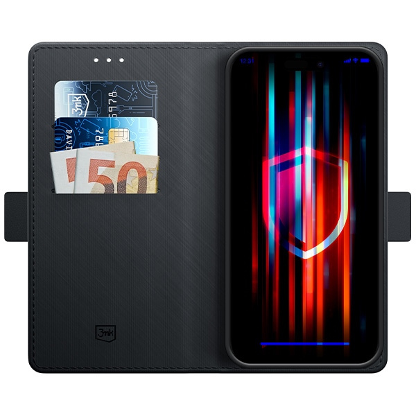 Etui 3MK Wallet Case iPhone 15 6.1" czarny/black