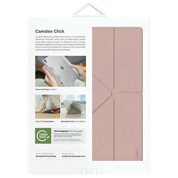 Etui UNIQ Camden Click na iPad Air 13" 2024 - różowe
