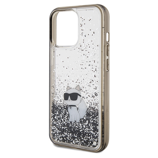 Etui Karl Lagerfeld KLHCP13LLKCNSK iPhone 13 Pro / 13 6.1" transparent hardcase Liquid Glitter Choupette Case