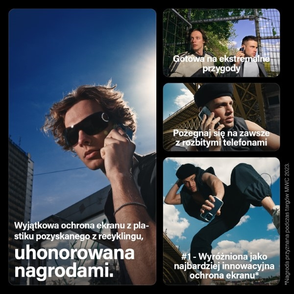 PanzerGlass Matrix D3O UWF iPhone 15Plus 6.7" Ultra-Wide-Fit rPET Screen Protection Easy Aligner Included 2819 hybryda