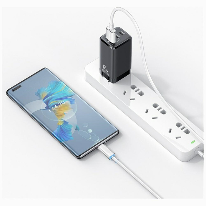 Kabel USAMS Cloud Series US-SJ658 6A     USB-A do USB-C 1,2m różowy