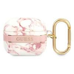 Etui GUESS Apple AirPods 3 Cover Marble Strap Collection Różowy Case